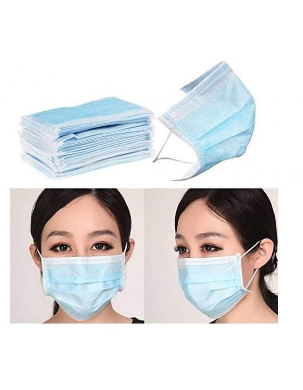 10 Disposable Medical Face Masks Two Layer